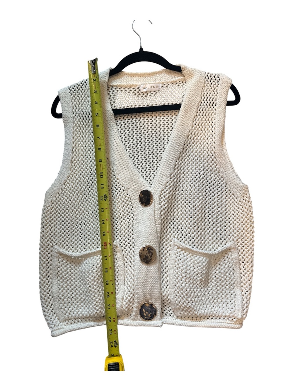 Women button down cardigan sweater sleeveless Sz M - Picture 7 of 7